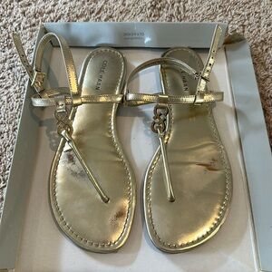 Cole Haan gold sandals